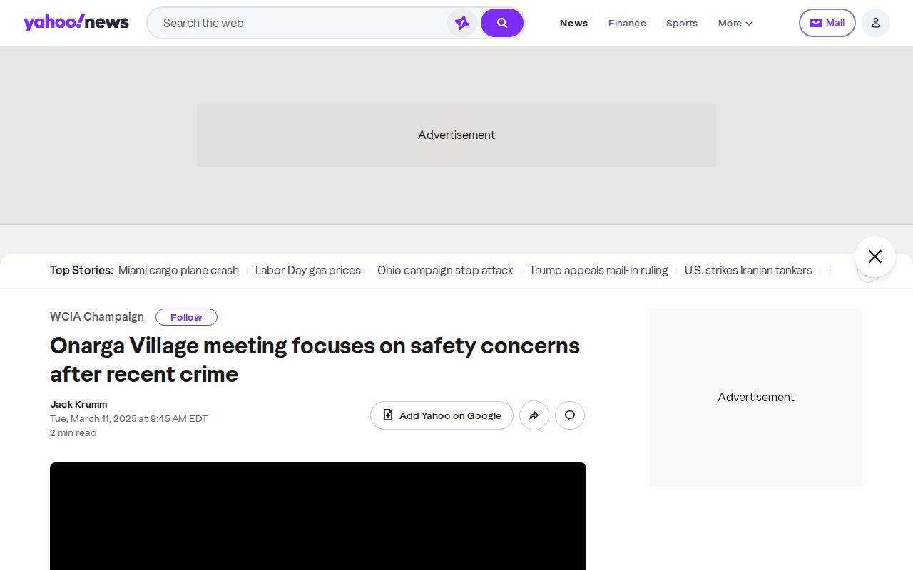 Local report on Onarga public safety and direct county law enforcement coverage