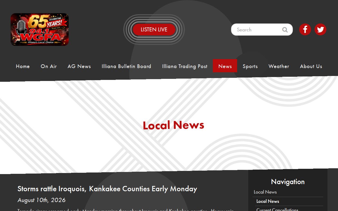 WGFA local news and arrest report coverage