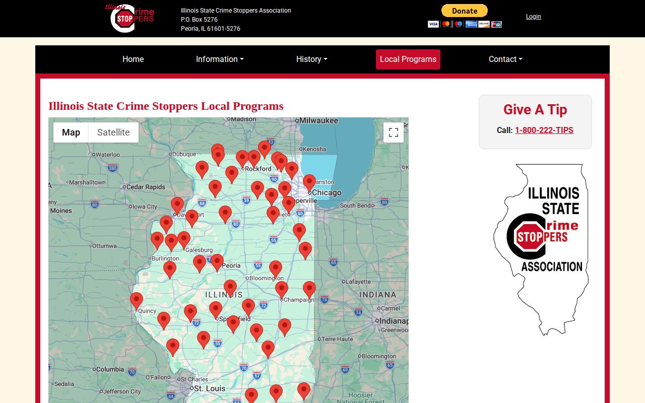 Illinois Crime Stoppers official local program directory